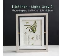 TEMU de Fotos Flotante Giratorio 1pz 4x6,5x7 pulgadas, Exhibición Cara con Vidrio HD y de Madera Desgastado para Exposición Vertical u Horizontal en Mesa, Decoración para Hogar y Oficina