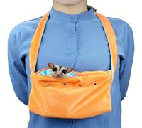 TEMU de Franela para Pequeñas Mascotas como Hámsters y - Bolsa de Viaje con Cremallera y Interior de Peluche, Correa Cómoda para Salidas Fáciles, Bolsa de Transporte para Mascotas