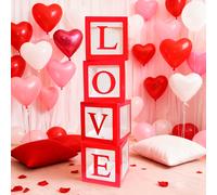 TEMU de globos LOVE de 4 piezas para decoración de habitación de San Valentín, , confesión y decoración de de boda (globos no incluidos)