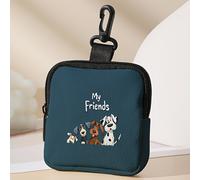 TEMU de Gran Capacidad con Estampado de Perro Bolsa de Almacenamiento para Monedas con Impresión Digital, Portamoneda Multifuncional para Llaves y Tarjetas