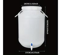 TEMU de HDPE engrosado de 75L con grifo | Versátil para almacenamiento de agua exterior, aceite, riego de jardín, contenedor de residuos, líquidos industriales