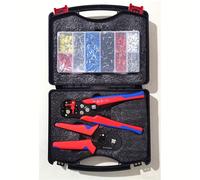 TEMU de herramientas para crimpado de cables con alicates dobles, 1200 conectores VE, alicates de crimpado HSC86-4A, alicates y kit de cableado eléctrico