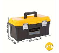 TEMU de herramientas portátil amarilla para herramientas multifunción de ferretería y eléctricas, que mide 15 por 18 pulgadas