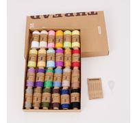 TEMU de Hilo de Papel de 12/18/24 Colores, Hilo de Coser para el Hogar, Hilo de Coser a , Carrete Pequeño 402 Hilo para Máquina de Coser para Ropa, Manualidades, Aguja de Coser, Enhebrador