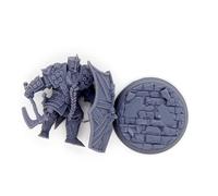 TEMU de Impreso en 3D de Resina de Precisión, una Miniatura de un Sosteniendo un Enorme, Adecuado para Juegos de Mesa, Estatua Miniatura Modular Fácil de Pintar, Pieza de Personaje Sin Pintar en