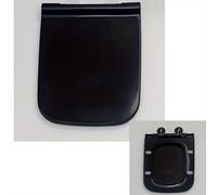 TEMU de Inodoro Cuadrada Negra, Asiento de Inodoro de Cerámica, Estándar Americano 435mm * 350mm, Piezas de Repuesto para Marcas TOTO y , Cómoda y Fácil de Instalar y Limpiar