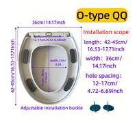 TEMU de Inodoro para el Hogar con Cierre , Almohadillas Extra Grandes con Absorción de Impactos para Comodidad Silenciosa, de Inodoro Universal, Pieza de Repuesto para Accesorios de Baño.