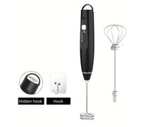 TEMU de leche, cargable por USB, 3 velocidades, portátil, con cucharas de acero inoxidable - Ideal para , chocolate caliente, batidos de leche | Construcción duradera de plástico