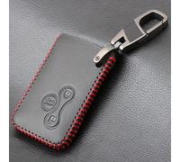 TEMU de Llavero de Cuero PU para Hombres con Llavero para for Renault , , Clio, Megane, , , Scenic - Estilo Minimalista para a Día con Costuras - Protector de Control Remoto de Vehículo No Lavable