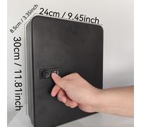 TEMU de llaves de pared con 46 ranuras, un armario de metal para guardar llaves de forma , con cerradura de combinación y organizador de llaves.