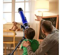 TEMU de los Niños: Telescopio Astronómico Azul con Aumento de 40X y Abertura de 5.1", Manual y Ajustable - Juguete para Estrellas en , Navidad y Exploración al