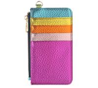 TEMU de Lujo de Moda en PU Metálico y Colorido con Cierre de Cremallera, y Cinturón de Bandolera, RFID, para Mujeres, Portátil para Uso Diario, Viajes y Vacaciones