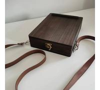 TEMU de madera creativa retro nostálgica para pintor, escritor y mensajero | Bolsas de madera para dibujar al , pintar, leer - Color mezclado, capacidad de almacenamiento de menos de 3.2 pies cúbicos