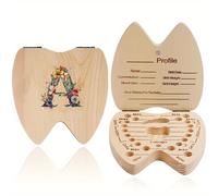 TEMU de madera para guardar dientes con diseño floral, para guardar recuerdos de los perdidos, un gran regalo para niños como para niñas