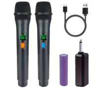 TEMU de Micrófono Inalámbrico Profesional Negro, con Recargable. Ideal para Karaoke, Cantar, , de DJ, Fiestas, Discursos, Religiosos y Actividades al Aire Libre