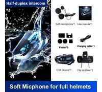 TEMU de moto D3X de calidad con walkie-talkie sin varillas de 600m, comunicación múltiple de , auriculares con reducción de ruido y batería de 1000mAh