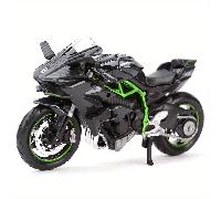 TEMU de Motocicleta Kawasaki H2 R a 1:18 de Fundición - Juguete Coleccionable para , Negro para el Invierno