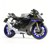 TEMU de Motocicleta Yamaha R1m DieCast - 1:12, Juguete Metálico Realista, Negro con Azules y de Fibra de Carbono, Ideal para Jóvenes o Coleccionistas