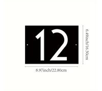 TEMU de Número de Casa de Hierro, Estilo , Duradero, Fácil de Instalar, Decoración Exterior de , Placa de Dirección, para Edades 14+ - para Regalos de Bienvenida a Casa