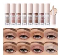 TEMU de ojos líquida, Set de 8 de ojos líquidas mate, aterciopelado, Crema de de ojos, Primer de de ojos, , marrones, Larga duración, A prueba de manchas, Adecuado para maquillaje diario natural