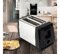 TEMU de Pan de 2 Rebanadas, 6 Niveles de , Botón de , Bandeja Recogemigas, Cuerpo de Acero Inoxidable, 800W
