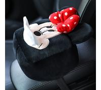 TEMU de pañuelos autorizada de Disney Minnie Mouse, un diseño de cajón multifuncional portátil para mujeres, lindo accesorio para el coche, soporte para pañuelos, regalo para y San Valentín para