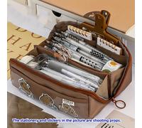 TEMU de Papelería Grande Disponible en 8 Colores, Estuche, de Papelería de Gran Capacidad, de Papelería Portátil, Maquillaje, Regalo Portátil, Bolígrafo, Lavable