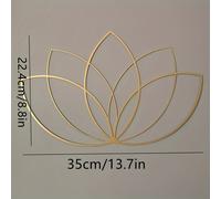 TEMU de Pared 2D, Dorado y Moderno para . Decoración Metálica Ideal para Salas Contemporáneas, Dormitorios e Interiorismo del Hogar