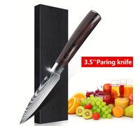 TEMU de pelar - de cocina pequeño de 3.5 pulgadas - de frutas de acero inoxidable japonés, mango ergonómico de Pakkawood, ultra afilado, regalos para hombres y mujeres