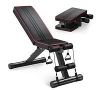 TEMU de Pesas Ajustable - de Ejercicios Plegable para Gimnasio en Casa, de Fitness Multiusos Inclinado/Declinado