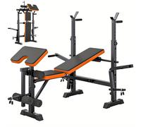 TEMU de Pesas Ajustable Todo en Uno: Estación Multifuncional para Sentadillas, Extensión de Piernas y Flexiones para Entrenamientos Completos en Casa