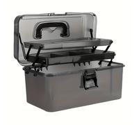 TEMU de pesca de gran capacidad con cerradura de 3 niveles - Contenedor de almacenamiento portátil para camping al - de medicamentos - Organizador de materiales - de almacenamiento de emergencia