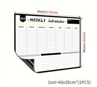 TEMU de programación semanal de borrado refrigerador - Imán de , rectangular, organizador borrable, mensajes y planificación en oficina, , - Fuerte, reutilizable, adhesivo sin dañar 30x40cm (1 )