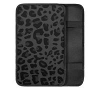 TEMU De Reposabrazos Para Coche Con Estampado De Leopardo Negro Y Para Mujeres. Cojín Acolchado Para Consola Central De Automóvil.