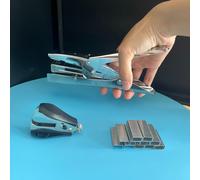 TEMU de Resistencia con 1000 Grapas y Set de Quitagrafas para 20 Hojas, Oficina Escritorio Estudiante Profesor Gran Capacidad Sin Atascos Profesional Estándar 24/6 Metal