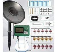 TEMU de riego por goteo con energía solar Wesapor para jardines, un dispositivo de riego automático fácil de instalar que admite plantas en macetas con funcionamiento a batería