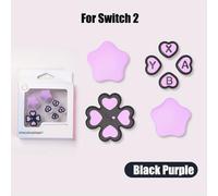 TEMU de silicona con y botones ABXY, estuche con pegatinas en rosa y para Nintendo Switch 2 Joycon, de agarre para joystick, diseñada para accesorios de juego NS2.