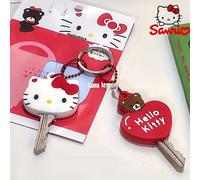 TEMU de Silicona para Llaves de Sanrio Hello Kitty con Llavero de Acero Inoxidable para Mayor Seguridad, Regalo para Fiestas y Navidad