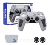 TEMU de Silicona + Tapas de Palanca con Pegatinas para Mando de PS5, Compatible con Mando de Tema del 30º Aniversario de , de Silicona para Mando de Consola PS5 + Tapas de Palanca con Pegatinas