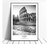 TEMU de sin Art Deco moderno del de Roma - de ciudades y monumentos de viajes y negro para el hogar, , el dormitorio, la , uso en interiores - Impresión de con tinta en orientación vertical