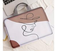 TEMU de Tela con de Líneas para Computadora, Bolsa de Almacenamiento para Tablet y Laptop con Cremallera de Seguridad, Portátil y Práctica para Viajes y Transporte, Eficiente y