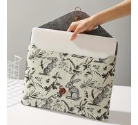 TEMU de tela para portátiles con estampado floral de , ideal para guardar laptops, tablets, notebooks y sin asa