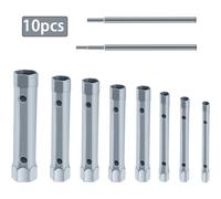 TEMU de vaso de de 10 piezas para fontanería, que tuercas de retención, roscadoras y llaves para bujías, con llaves para bujías extendidas que van desde 6 mm, adecuado para válvulas de ducha y bujías.