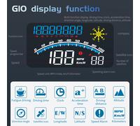 TEMU de Velocidad: Sincronización real y precisión sin retraso, pantalla HUD para vehículos, guía temporal del velocímetro con e indicador altitudinal