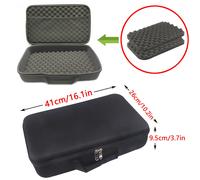 TEMU de Viaje Rígida EVA para Exteriores con Esponja Amortiguadora, Bolsa Antigolpes y Asa, Ideal para Instrumentos de Pesca, Taladros Eléctricos e Almacenamiento Digital