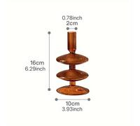 TEMU de Vidrio Vintage en Color Té Portavelas de Vidrio Marrón Nostálgico para Arreglo de Flores Secas de Flores Portavelas Decoración de Escritorio Adorno