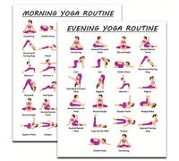 TEMU de yoga y vespertina - Guía de entrenamiento sin de 8x10" con y para gimnasio en casa, Pilates y estiramientos - , planificador de fitness, ilustradas, material de papel de calidad