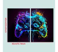 TEMU Decoración 2D , 2D , Sin para Dormitorios de Niños con un Tema Cyberpunk de 2 piezas, para Mejorar la Decoración de una Sala de Juegos o de Computación Competitiva