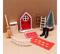 TEMU Decoración de Casa de Muñecas, Conjunto de Puerta Mágica de de para Navidad, Adorno Miniatura DIY Accesorios Pequeños para al