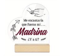 TEMU Decoración de Mesa Acrílica de Español 2D, 1 Pieza con la " que Puedas Ser Mi ... ¿Y Tú?" - Oración para Fiestas de Bautizo, en , Baby Showers en Español - Regalo Lindo para
